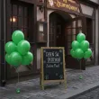 dekoracja na dzien swietego patryka balony zielone lateksowe pastel 10 zestaw 80 szt