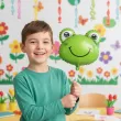 dekoracja na dzien wiosny mini balon foliowy wesola zaba do przedszkola szkoly 10 shp