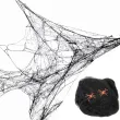 dekoracja na halloweeen andrzejki pajeczyna nylonowa czarna ozdoba 60 g