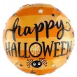 dekoracja na halloweeen balon foliowy happy halloween pomaranczowy do girlandy pajak 18 rnd