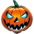 dekoracja na halloweeen balon foliowy straszna dynia czarny 18 rnd
