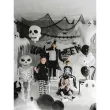 dekoracja na halloweem balon foliowy czaszka kosciotrupa kremowa 21 shp