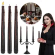 dekoracja na halloween andrzejki czarne swiece rytualne krwawiace krew swieczki 25 cm 3 szt
