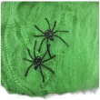 dekoracja na halloween andrzejki pajeczyna nylonowa do zdjec z pajakami zielona 20g