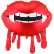 dekoracja na halloween balon foliowy krwawiace usta wampir wampirzyca 42 1 shp