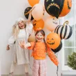 dekoracja na halloween balon foliowy straszna dynia pomaranczowo czarna 29 5 shp