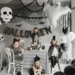dekoracja na halloween balony pajaki czarne biale transparentne do girlandy 12 6 szt