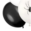 dekoracja na halloween balony pajaki czarne biale transparentne do girlandy 12 6 szt