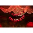 dekoracja na halloween baner girlanda papierowa do powieszenia happy halloween krwawe tasaki