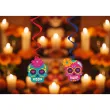 dekoracja na halloween dia de los murtos swiderki wiszace czaszki swieto zmarlych meksyk x6