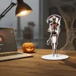 dekoracja na halloween drewniana figurka kosciotrup do postawienia 15 cm