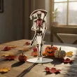 dekoracja na halloween drewniana figurka kosciotrup do postawienia 15 cm
