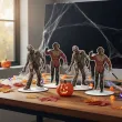 dekoracja na halloween drewniana figurka strach na wroble do postawienia 15 cm
