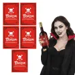 dekoracja na halloween etykieta na butelke trucizna naklejka na wino andrzejki 5 szt