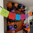 dekoracja na halloween girlanda papierowa baner kolorowe czaszki dia de los muertos 2 2 m