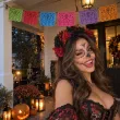 dekoracja na halloween girlanda papierowa baner kolorowe czaszki dia de los muertos 2 2 m