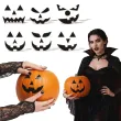dekoracja na halloween naklejki foliowe straszne dynie czarne ozdoba 6 kpl