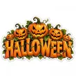 dekoracja na halloween plakat na okno drzwi straszna dynia ozdoba halloweenowa do powieszenia