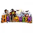 dekoracja na halloween plakat na okno drzwi straszna dynia ozdoba halloweenowa do powieszenia