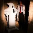 dekoracja na halloween stojacy balon foliowy xl duch duszek zjawa 77 2 awk