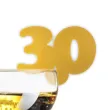 dekoracja na kieliszki urodziny 30 zlota 10 szt