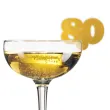dekoracja na kieliszki urodziny 80 zlota 10 szt