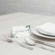 dekoracja na komune chrzest wesele wizytowki na stol winietki eukaliptus z hostia 5x8 cm x1