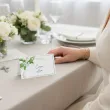 dekoracja na komune chrzest wesele wizytowki na stol winietki konwalie 5x8 cm x10