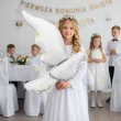 dekoracja na komunie chrzest wesele balon foliowy xl golebica biala 39 shp
