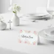 dekoracja na komunie chrzest wizytowki na stol winietki dziewczynka w albie personalizacja