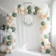 dekoracja na komunie personalizowany balon foliowy eukaliptus beauty imie bialy 18 rnd