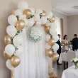 dekoracja na komunie personalizowany balon foliowy eukaliptus beauty imie bialy 18 rnd