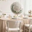 dekoracja na komunie personalizowany balon foliowy eukaliptus beauty imie bialy 18 rnd