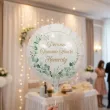 dekoracja na komunie personalizowany balon foliowy eukaliptus beauty imie bialy 18 rnd