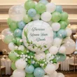 dekoracja na komunie personalizowany balon foliowy konwalie imie bialy 18 rnd
