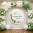 dekoracja na komunie personalizowany balon foliowy konwalie imie bialy 18 rnd