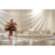dekoracja na komunie slub chrzest tiul gladki bialy partydeco 0 30 x 9 m