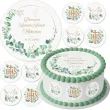 dekoracja na komunie swieta personalizowany oplatek na tort eukaliptus beauty imie 1 8