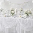 dekoracja na komunie wesele chrzest slub organza gladka biala na stol krzeslo 0 16 x 9 m