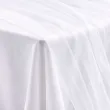 dekoracja na komunie wesele chrzest slub organza gladka biala na stol krzeslo 0 16 x 9 m