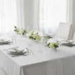 dekoracja na komunie wesele slub chrzest tiul gladki bialy na stol do kwiatow 0 50 x 9 m