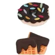 dekoracja na muffinki ciasteczka lody kolorowa dekora 6 szt