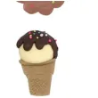 dekoracja na muffinki ciasteczka lody kolorowa dekora 6 szt