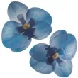 dekoracja na muffinki duza orchidea granatowa dekora 10 szt