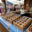 dekoracja na muffinki kielbaski ciasto pikery oktoberfest flagi w kratke niebieskie 6 szt