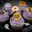 dekoracja na muffinki oplatki halloweenowe dekora 3 4 cm