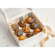 dekoracja na muffinki pikery 80 urodziny glamour ozdobne szpilki na babeczki 6 szt