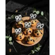 dekoracja na muffinki pikery 90 urodziny glamour ozdobne szpilki na babeczki 6 szt