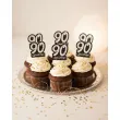 dekoracja na muffinki pikery 90 urodziny glamour ozdobne szpilki na babeczki 6 szt