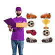 dekoracja na muffinki zestaw pilkarski kolorowa dekora 8 szt